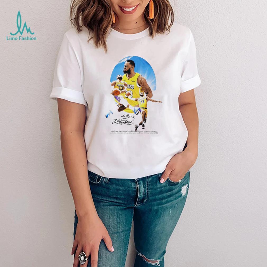 Los Angeles Lakers NBA LeBron James King James signature shirt Los Angeles Lakers NBA LeBron James King James signature shirt