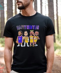 Los Angeles Lakers chibi players Happy New Year 2024 shirt