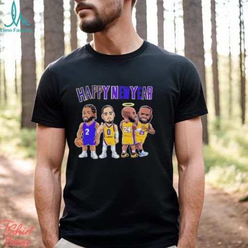 Los Angeles Lakers chibi players Happy New Year 2024 shirt