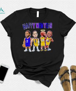 Los Angeles Lakers chibi players Happy New Year shirt
