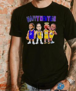 Los Angeles Lakers chibi players Happy New Year shirt