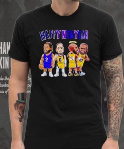 Los Angeles Lakers chibi players Happy New Year shirt