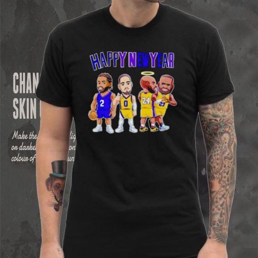 Los Angeles Lakers chibi players Happy New Year shirt