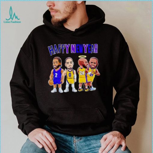Los Angeles Lakers chibi players Happy New Year shirt