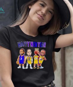 Los Angeles Lakers chibi players Happy New Year shirt