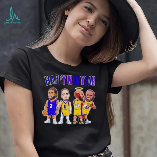 Los Angeles Lakers chibi players Happy New Year shirt