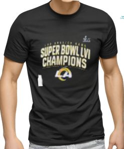 Los Angeles Rams Fanatics Branded Super Bowl LVI Champions Schedule T Shirt Copy