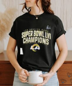 Los Angeles Rams Fanatics Branded Super Bowl LVI Champions Schedule T Shirt Copy