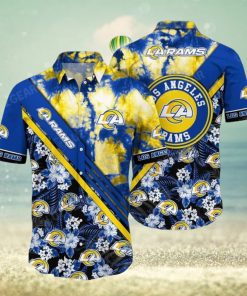 Los Angeles Rams NFL Classic Logo Beach Hawaiian Shirt Gift For Fans