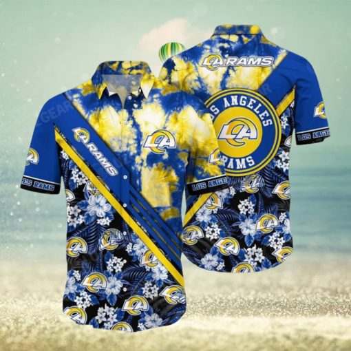 Los Angeles Rams NFL Classic Logo Beach Hawaiian Shirt Gift For Fans