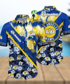 Los Angeles Rams NFL Classic Logo Beach Hawaiian Shirt Gift For Fans