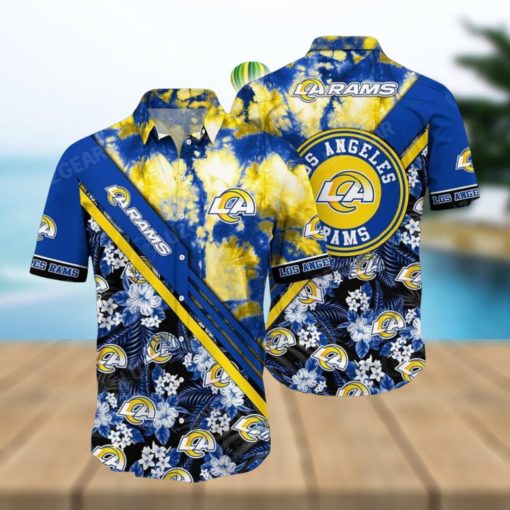 Los Angeles Rams NFL Classic Logo Beach Hawaiian Shirt Gift For Fans