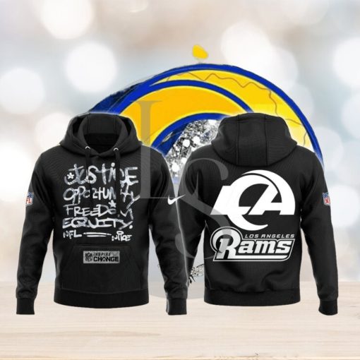 Los Angeles Rams NFL Justice Opportunity Equity Freedom Hoodie 3D
