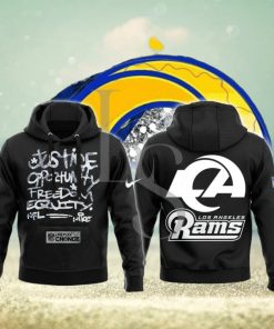 Los Angeles Rams NFL Justice Opportunity Equity Freedom Hoodie 3D