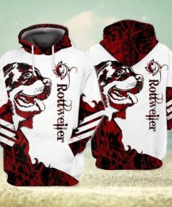 Love Rottweiler Red Dog All Over Print Hoodie