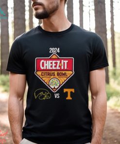 Lowa Vs Tennessee Football 2024 Cheez It Citrus Bowl Logo Matchup Shirt