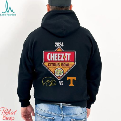 Lowa Vs Tennessee Football 2024 Cheez It Citrus Bowl Logo Matchup Shirt
