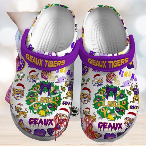 Lsu Geaux Tigers Christmas Crocs