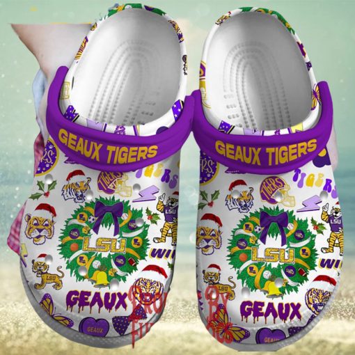 Lsu Geaux Tigers Christmas Crocs