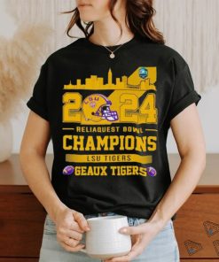Lsu Tigers Football 2024 Reliaquest Bowl Champions Helmet Shirt