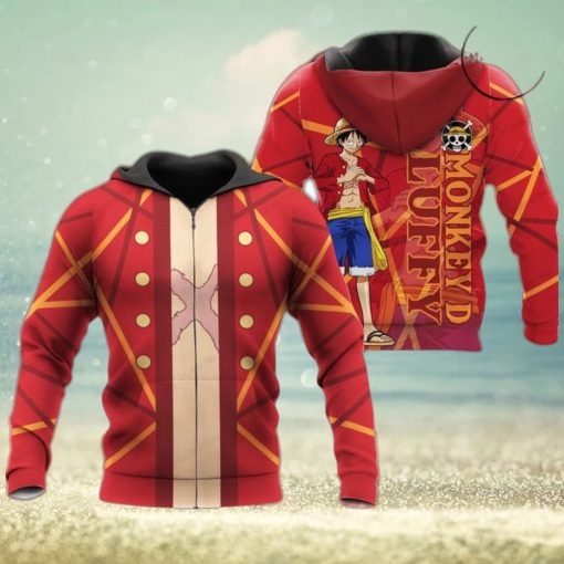 Luffy One Piece Anime Manga Awesome 3D Hoodie