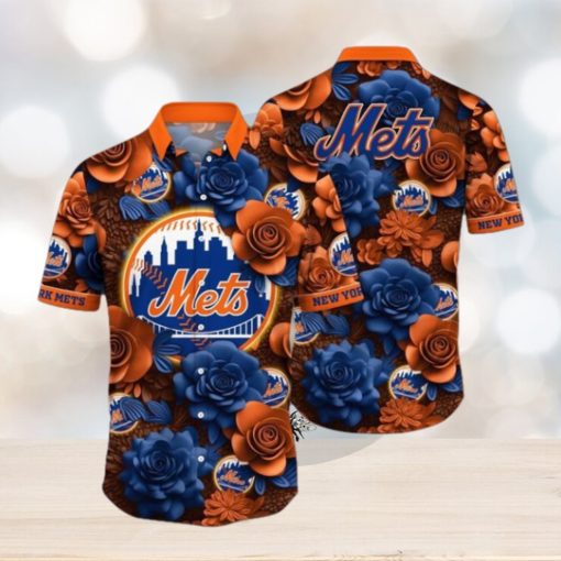 MLB New York Mets Hawaiian Shirt Flower Aloha Style Unleashed