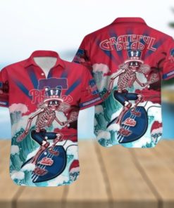 MLB Philadelphia Phillies Grateful Dead Phillies Hawaiian Shirt