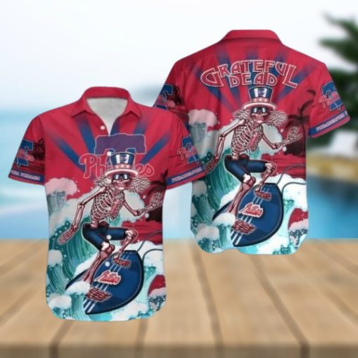 MLB Philadelphia Phillies Grateful Dead Phillies Hawaiian Shirt