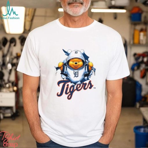 MLB Pooh and Football Detroit Tigers shirt