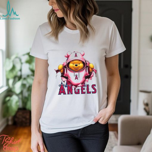 MLB Pooh and Football Los Angeles Angels shirt