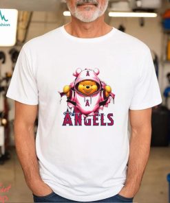 MLB Pooh and Football Los Angeles Angels shirt