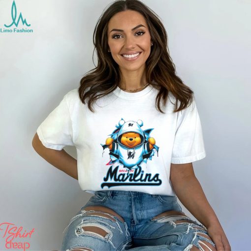 MLB Pooh and Football Miami Marlins shirt
