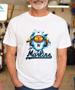 MLB Pooh and Football Miami Marlins shirt