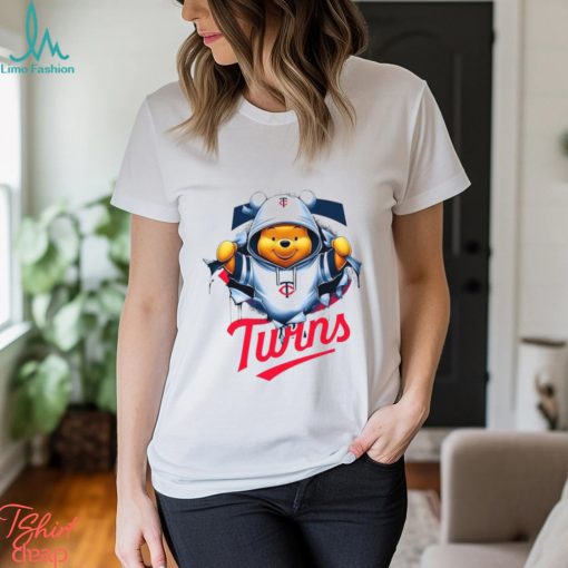 MLB Pooh and Football Minnesota Twins shirt