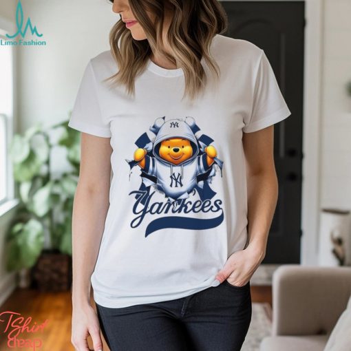 MLB Pooh and Football New York Yankees shirt