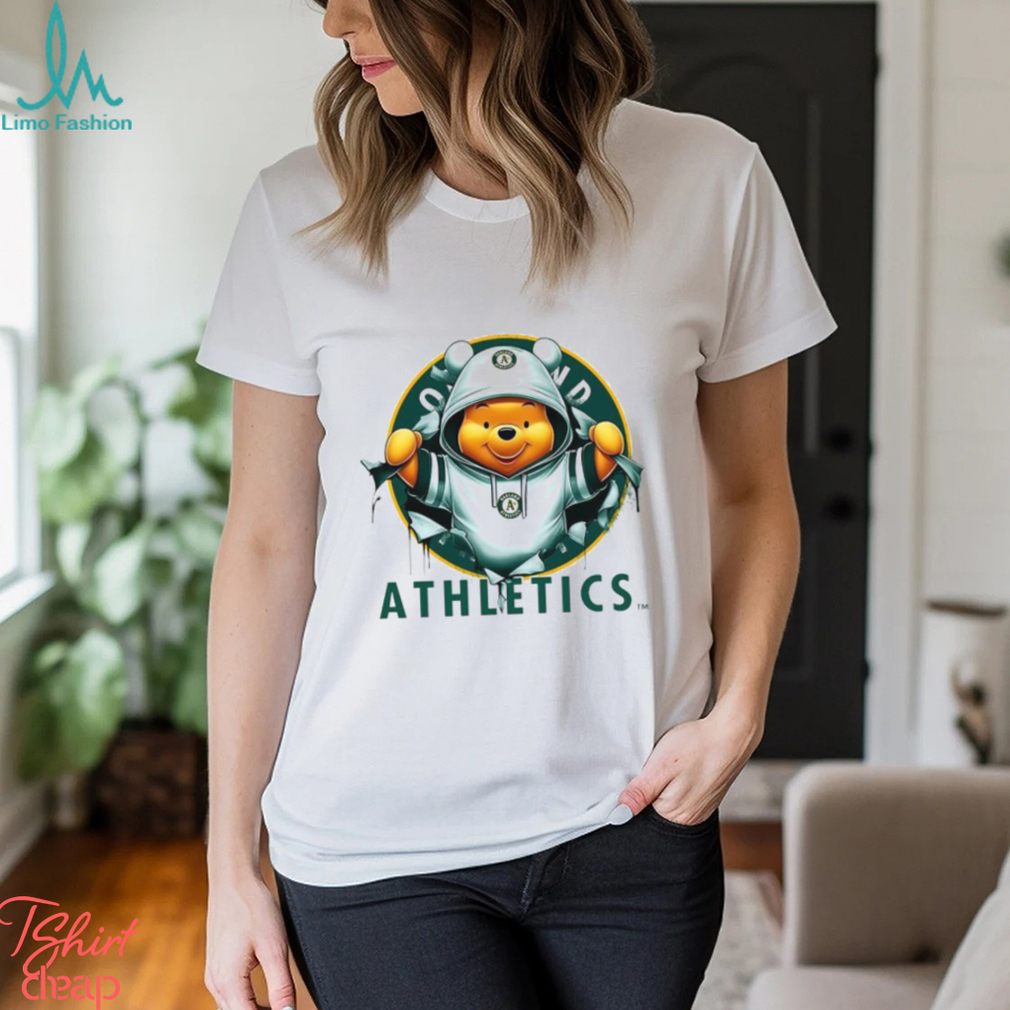 MLB Pooh and Football Oakland Athletics shirt MLB Pooh and Football Oakland Athletics shirt