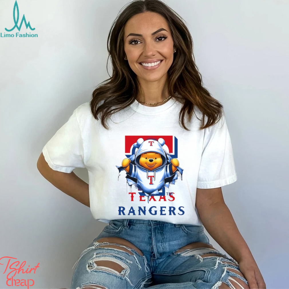 MLB Pooh and Football Texas Rangers shirt MLB Pooh and Football Texas Rangers shirt