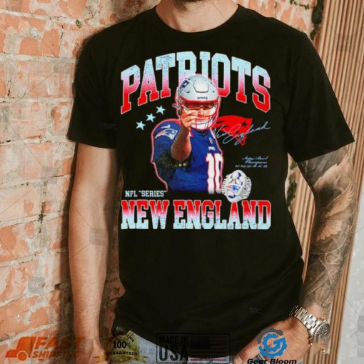 Mac Jones 10 NFL New England Patriots signature graphic shirt