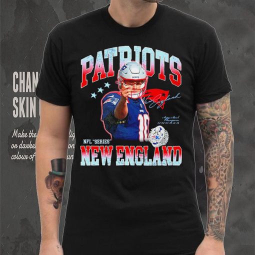 Mac Jones 10 NFL New England Patriots signature graphic shirt