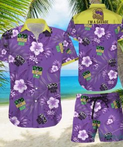 Macho Man I Am Savage Hawaiian Shirts And Short Summer Beach Set