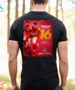 Mahomes and Kelce have connected for 16 TDS in the postseason shirt