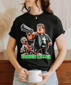 Man Cross And Gun Zombie Killer Cool Shirt