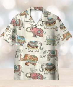 Mandala Elephants India Style 3D Hawaiian Shirt Summer Vaction Gift