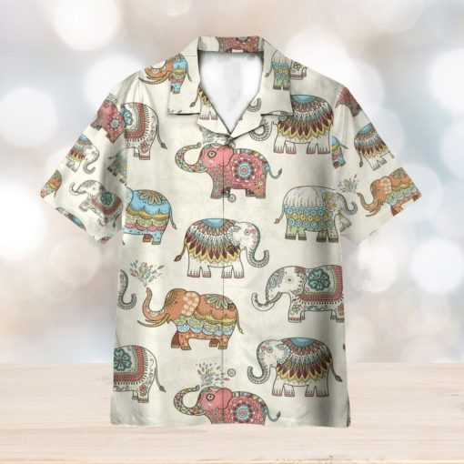 Mandala Elephants India Style 3D Hawaiian Shirt Summer Vaction Gift