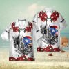 Beach Parrot Tropical Flowers Pattern 3D Hawaiian Shirt Holiday Gift