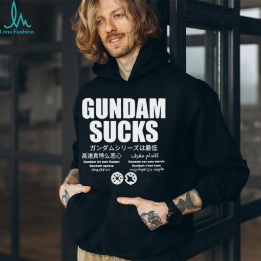 Manly Battleships Gundam Sucks 11 Languages Edition Parody T Shirts
