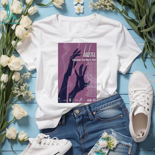 March 2024 Hubris european tour poster t shirt