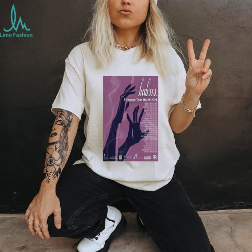 March 2024 Hubris european tour poster t shirt