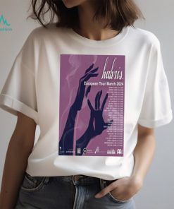 March 2024 Hubris european tour poster t shirt