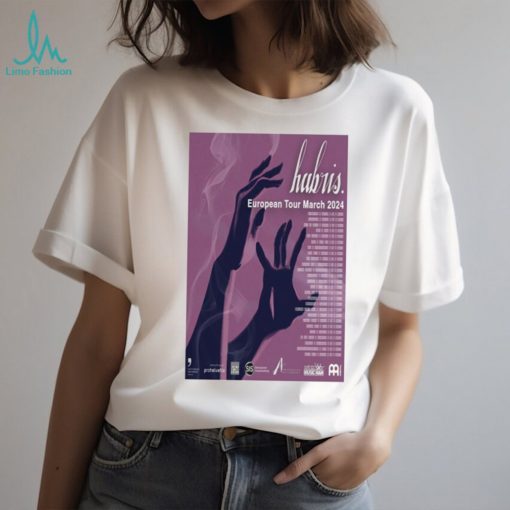 March 2024 Hubris european tour poster t shirt